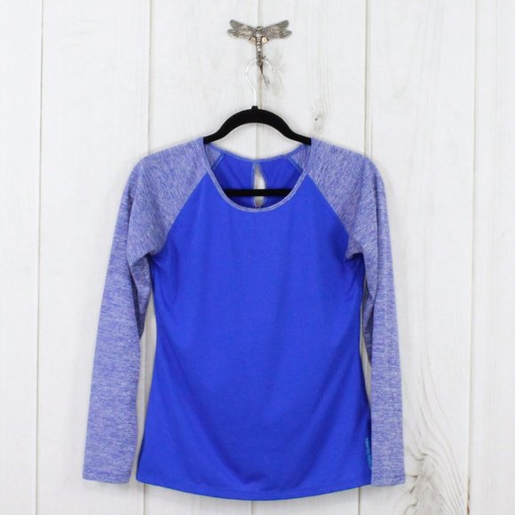New Balance Tops - New Balance NBDry Blue Long Sleeve Crewneck Lightweight Activewear Shirt Size S